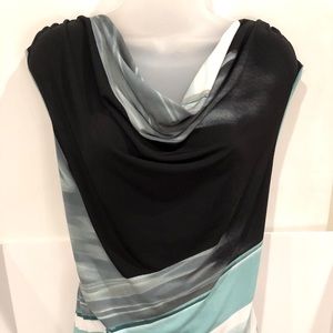 Multi-colored Calvin Klein Drape Neck Top